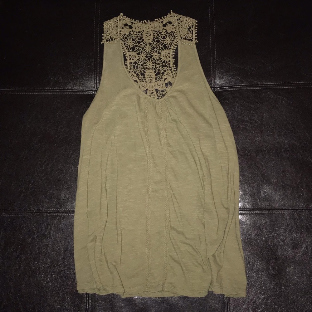 Olive green tank top
